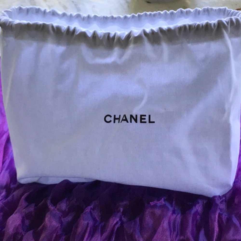 Chanel white cotton bag